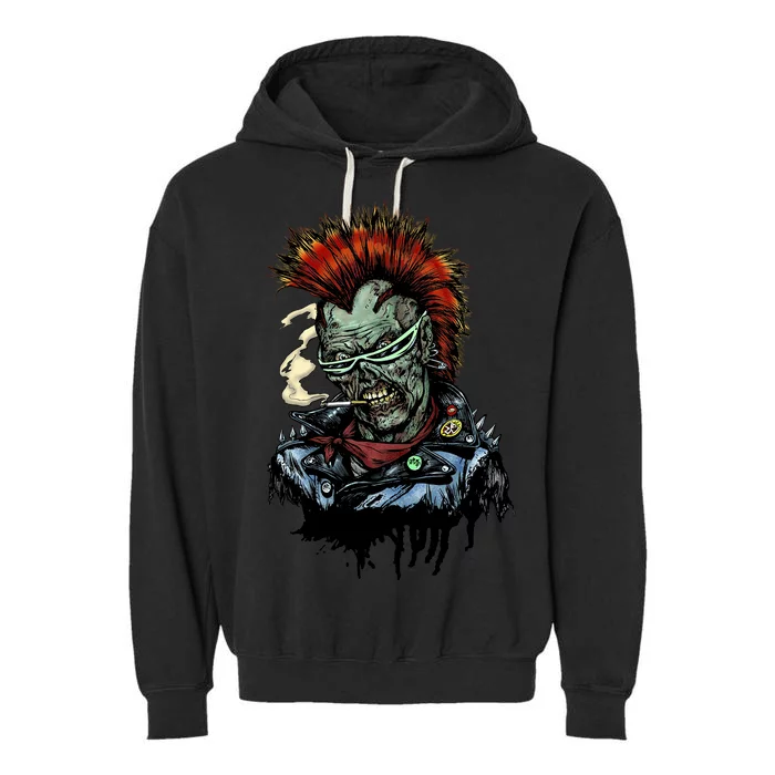 Punk Zombie Garment-Dyed Fleece Hoodie