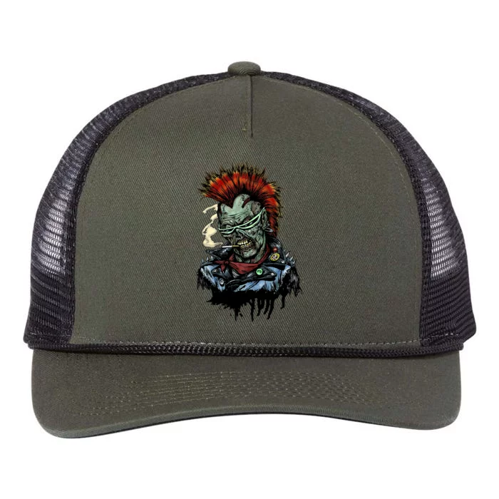 Punk Zombie Retro Rope Trucker Hat Cap