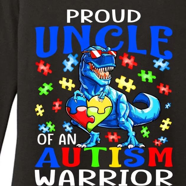 Proud Uncle Of An Autism Warrior Dinosaur Gift Womens CVC Long Sleeve Shirt