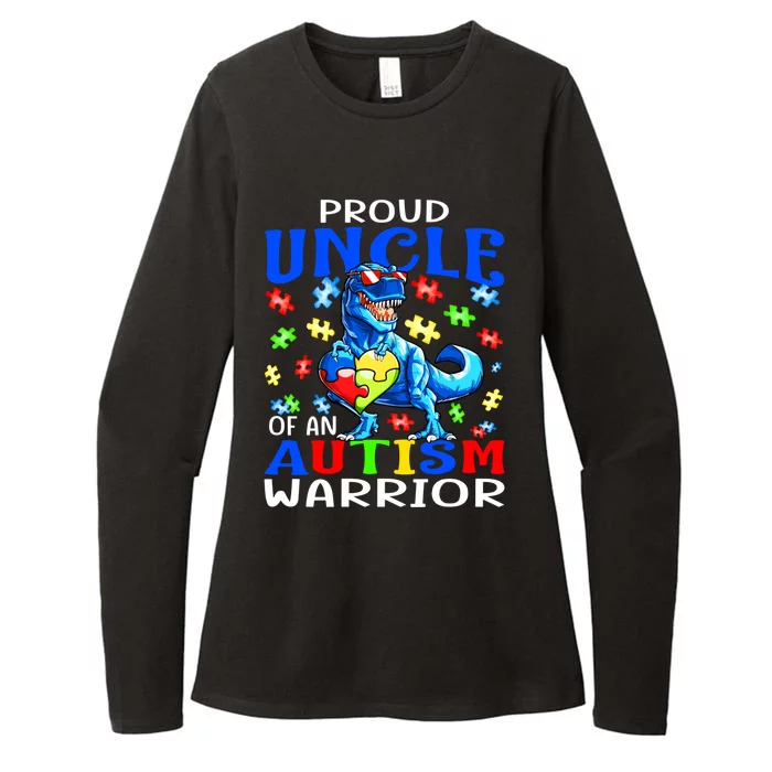 Proud Uncle Of An Autism Warrior Dinosaur Gift Womens CVC Long Sleeve Shirt