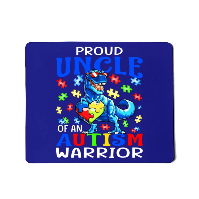 Proud Uncle Of An Autism Warrior Dinosaur Gift Mousepad