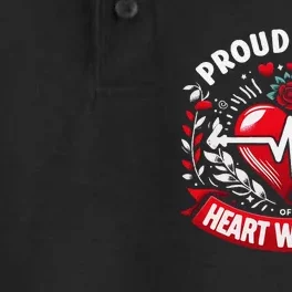 Proud Uncle Of Heart Warrior Chd Awareness Congenital Defect Dry Zone Grid Performance Polo