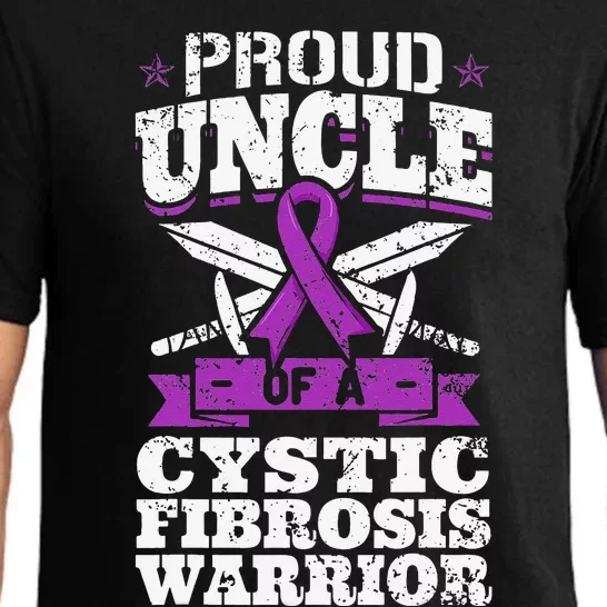 Proud Uncle Of A Cystic Fibrosis Warrior Awareness Ribbon Pajama Set