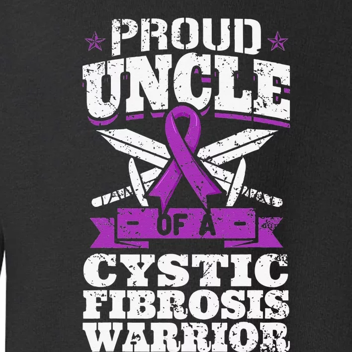 Proud Uncle Of A Cystic Fibrosis Warrior Awareness Ribbon Toddler Sweatshirt