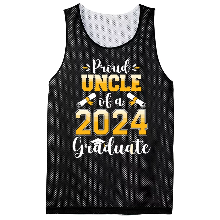 Proud Uncle Of A Class Of 2024 Graduate Senior Graduation Mesh Reversible Basketball Jersey Tank