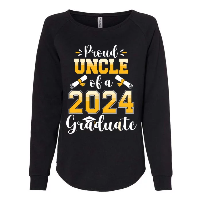 Proud Uncle Of A Class Of 2024 Graduate Senior Graduation Womens California Wash Sweatshirt