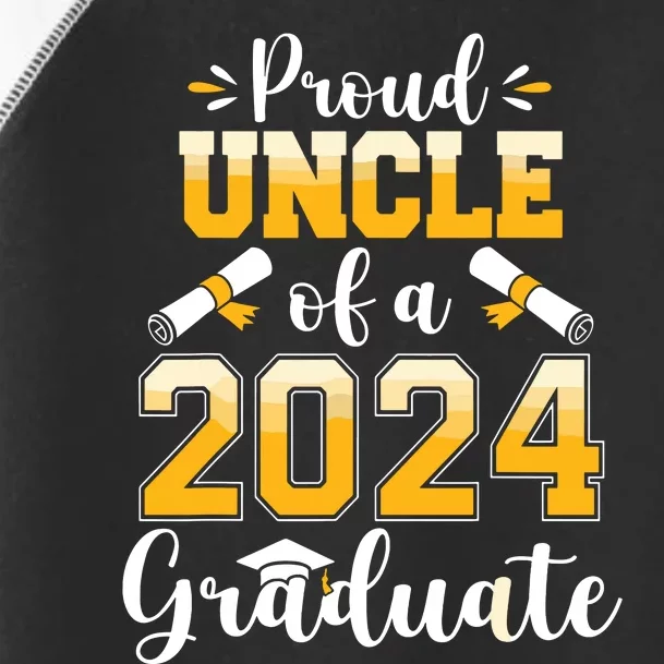 Proud Uncle Of A Class Of 2024 Graduate Senior Graduation Toddler Fine Jersey T-Shirt