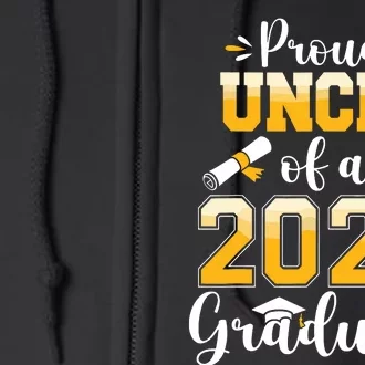 Proud Uncle Of A Class Of 2024 Graduate Senior Graduation Full Zip Hoodie