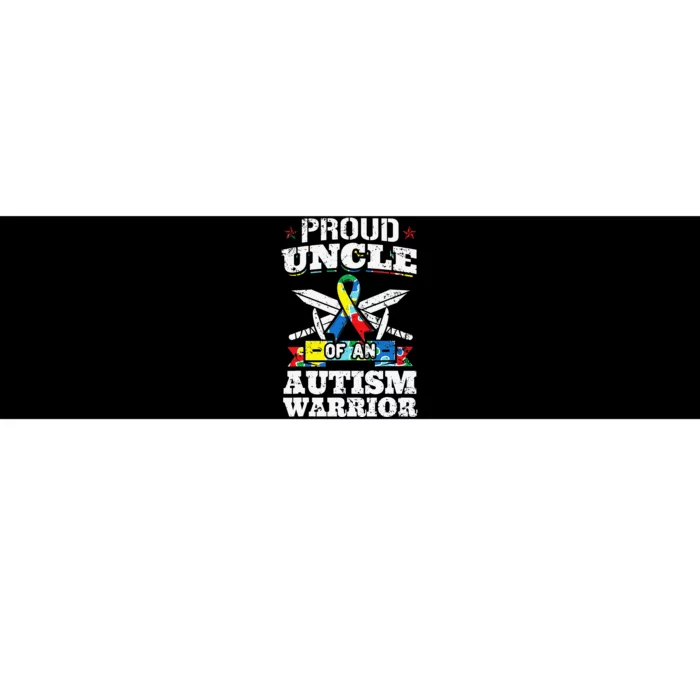 Proud Uncle Of An Autism Warrior Autistic Awareness Ribbon Bumper Sticker