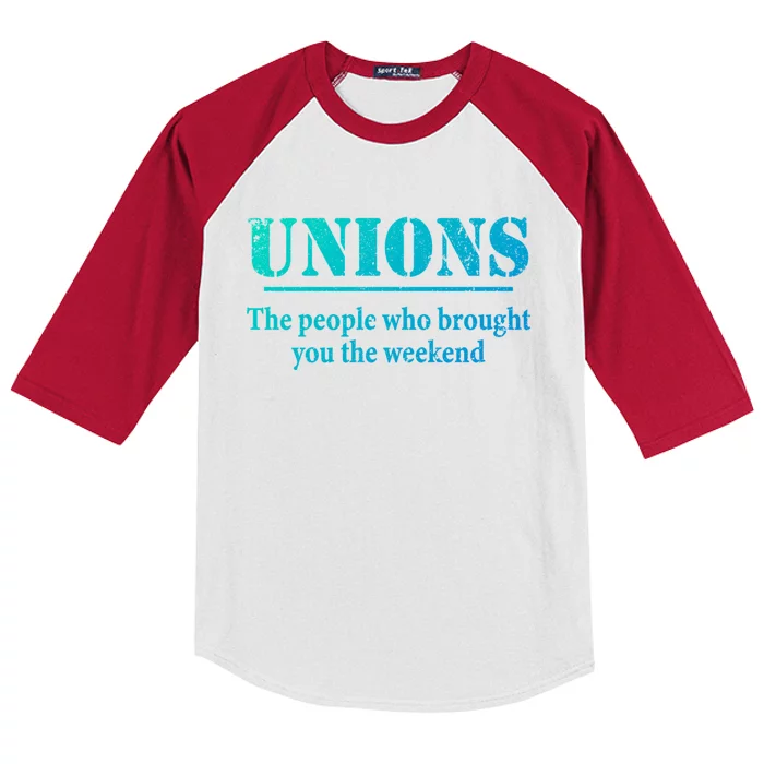 Pro Union Pride Funny Gift Kids Colorblock Raglan Jersey