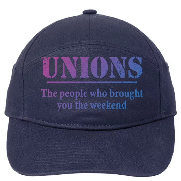 Pro Union Pride Funny Gift 7-Panel Snapback Hat