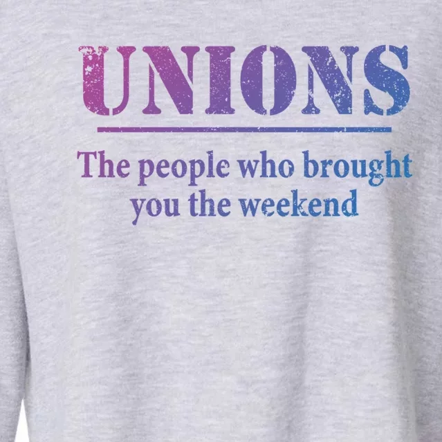 Pro Union Pride Funny Gift Cropped Pullover Crew