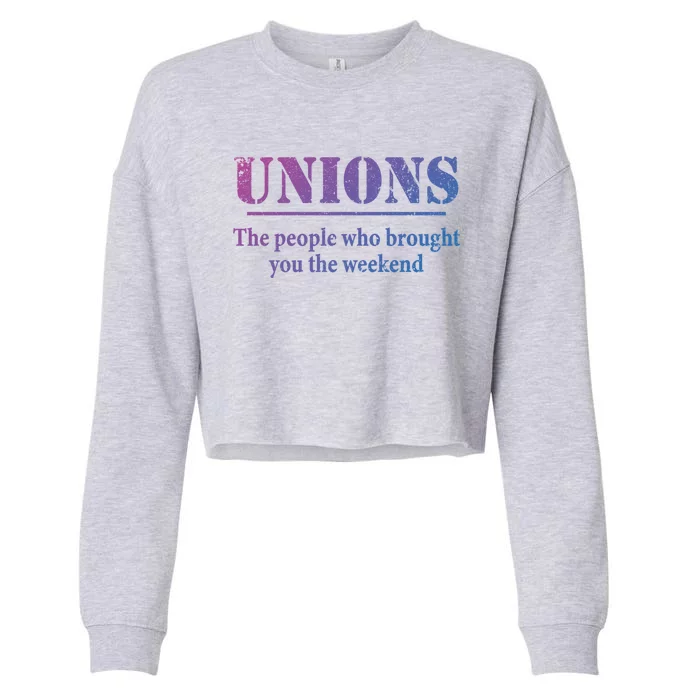 Pro Union Pride Funny Gift Cropped Pullover Crew