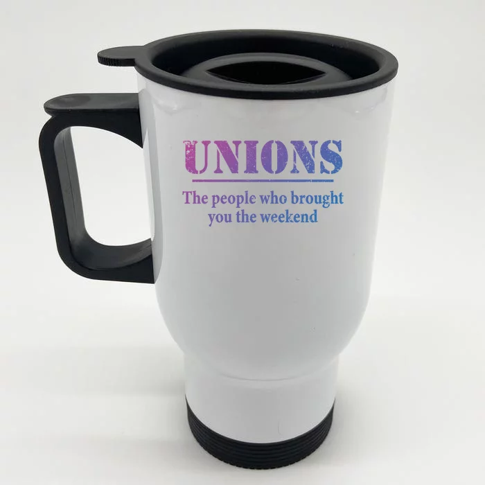 Pro Union Pride Funny Gift Front & Back Stainless Steel Travel Mug