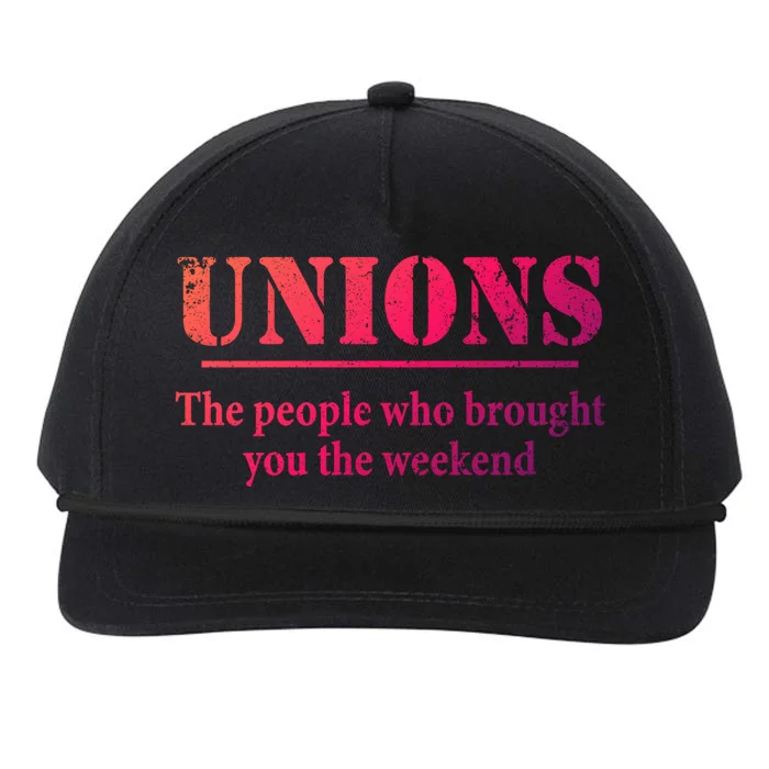 Pro Union Pride Funny Gift Snapback Five-Panel Rope Hat