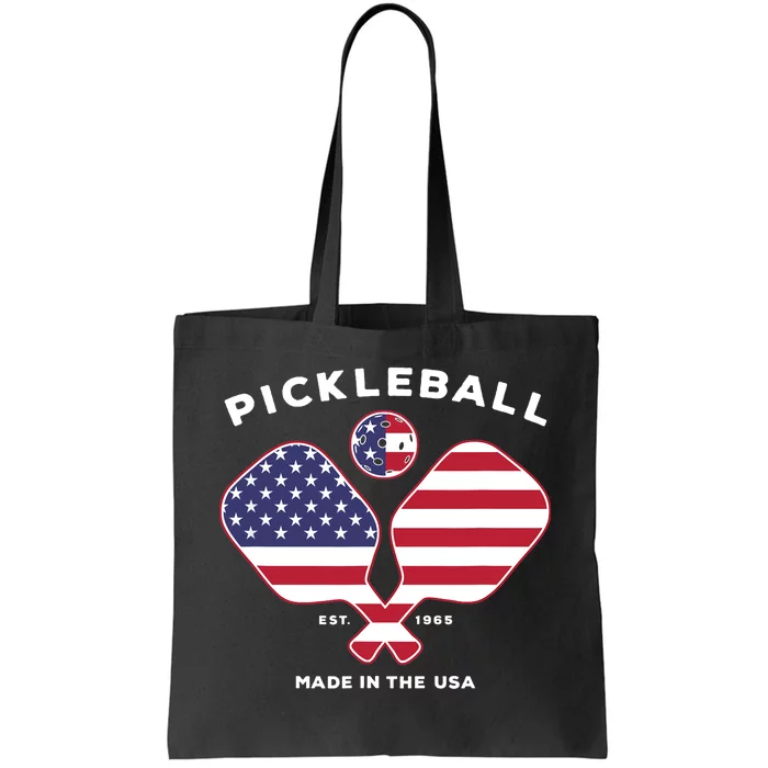 Pickleball USA Patriotic American Flag Est 1965 Gift Tote Bag