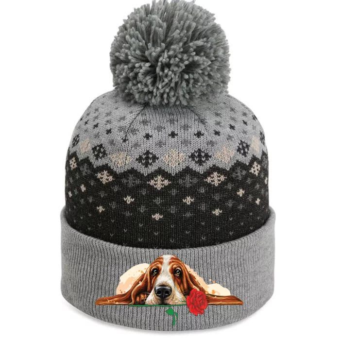 Puppy Love Red Rose The Baniff Cuffed Pom Beanie