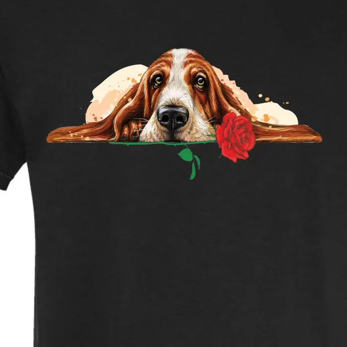 Puppy Love Red Rose Garment-Dyed Heavyweight T-Shirt