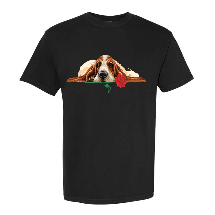 Puppy Love Red Rose Garment-Dyed Heavyweight T-Shirt