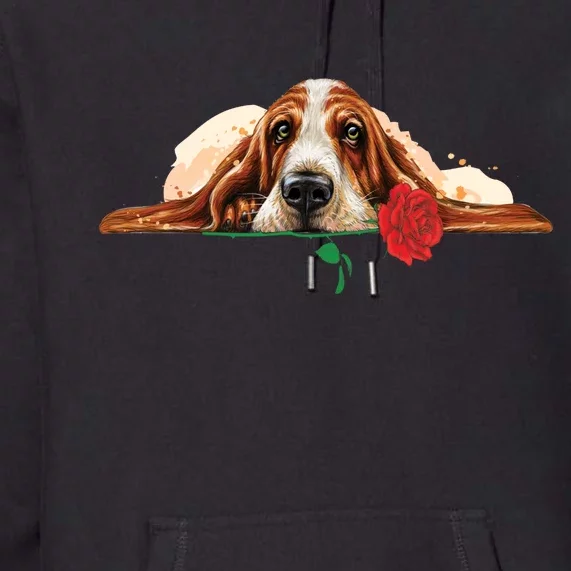 Puppy Love Red Rose Premium Hoodie