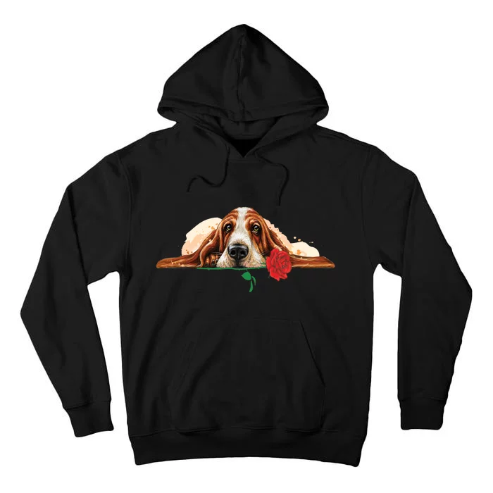 Puppy Love Red Rose Tall Hoodie