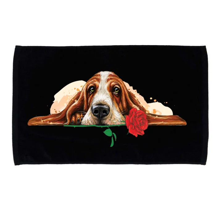 Puppy Love Red Rose Microfiber Hand Towel