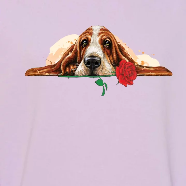 Puppy Love Red Rose Garment-Dyed Sweatshirt