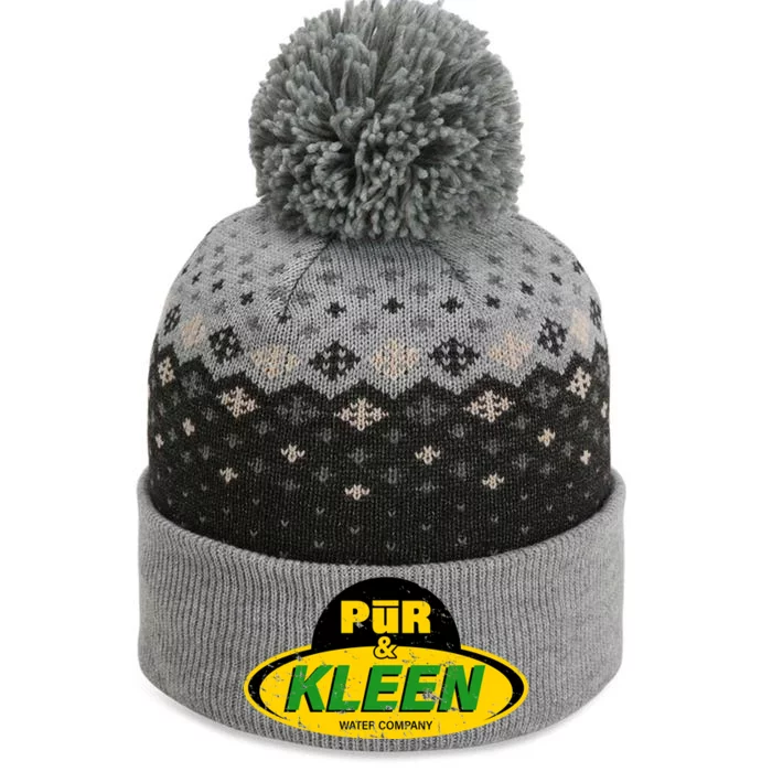 Pur & Kleen Water Company Logo The Baniff Cuffed Pom Beanie