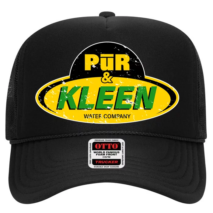 Pur & Kleen Water Company Logo High Crown Mesh Trucker Hat