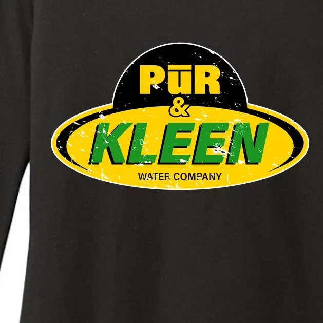 Pur & Kleen Water Company Logo Womens CVC Long Sleeve Shirt