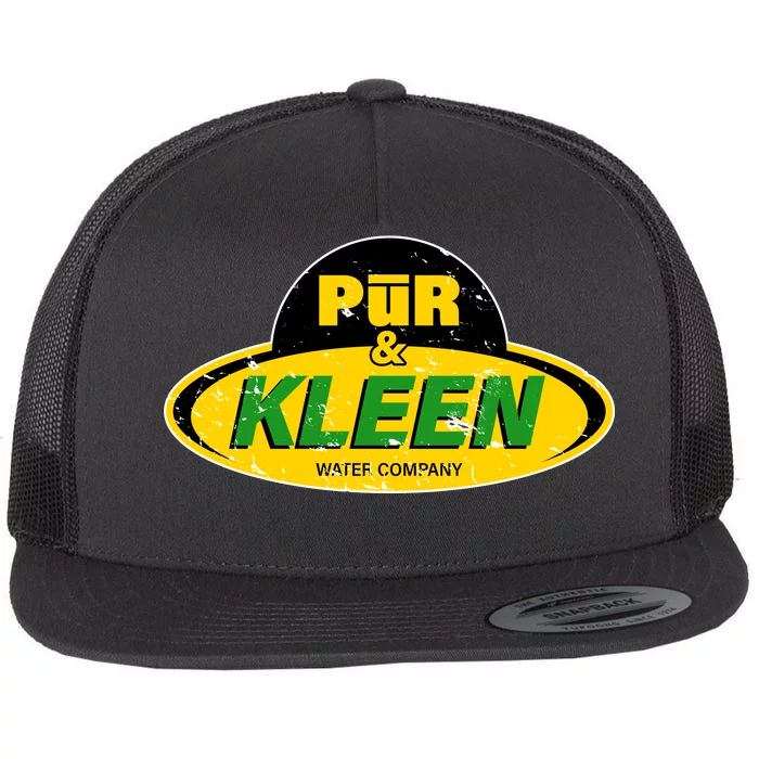 Pur & Kleen Water Company Logo Flat Bill Trucker Hat