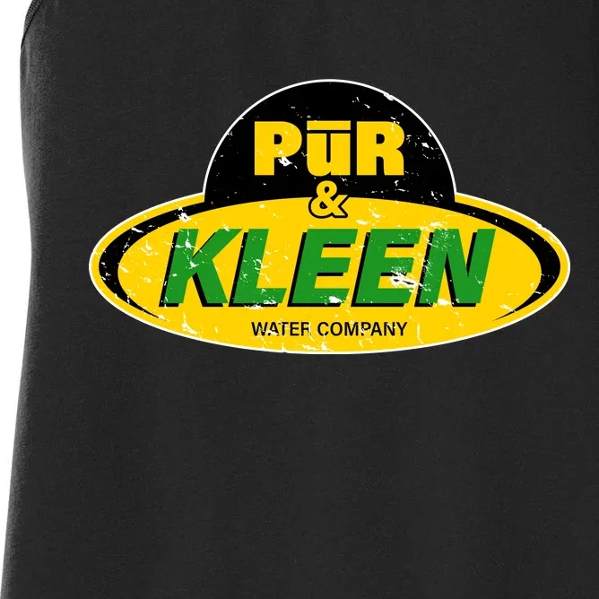 Pur & Kleen Water Company Logo Women's Racerback Tank