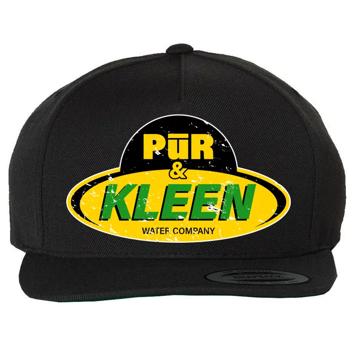 Pur & Kleen Water Company Logo Wool Snapback Cap