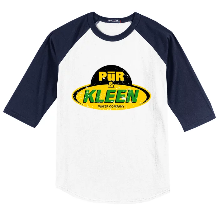 Pur & Kleen Water Company Logo Baseball Sleeve Shirt