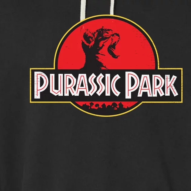 Purassic Park Cat Garment-Dyed Fleece Hoodie