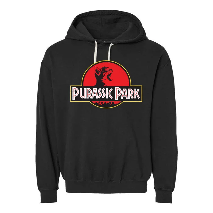 Purassic Park Cat Garment-Dyed Fleece Hoodie