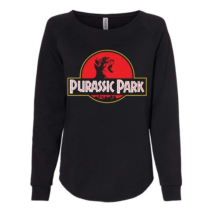 Purassic Park Cat Womens California Wash Sweatshirt