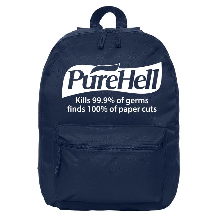 Purehell Kills 99% Of Germs Paper Cuts Pure Hell 16 in Basic Backpack