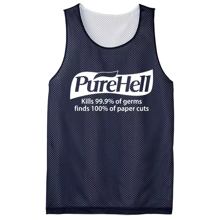 Purehell Kills 99% Of Germs Paper Cuts Pure Hell Mesh Reversible Basketball Jersey Tank