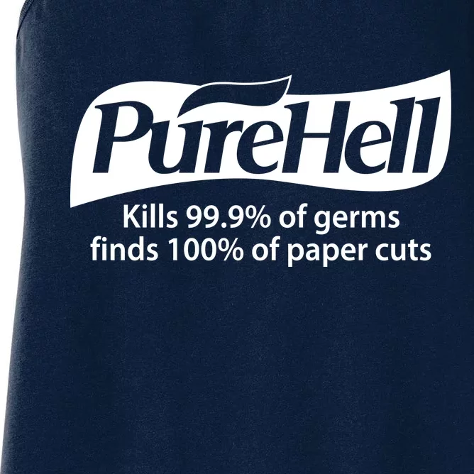 Purehell Kills 99% Of Germs Paper Cuts Pure Hell Women's Racerback Tank