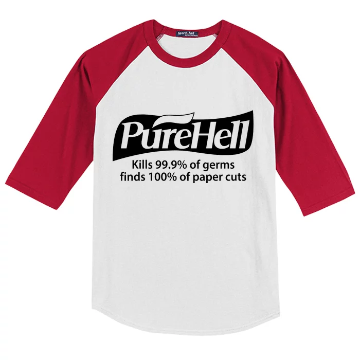 Purehell Kills 99% Of Germs Paper Cuts Pure Hell Kids Colorblock Raglan Jersey