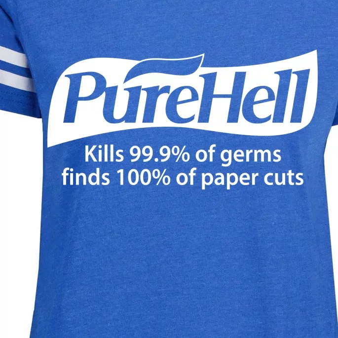 Purehell Kills 99% Of Germs Paper Cuts Pure Hell Enza Ladies Jersey Football T-Shirt