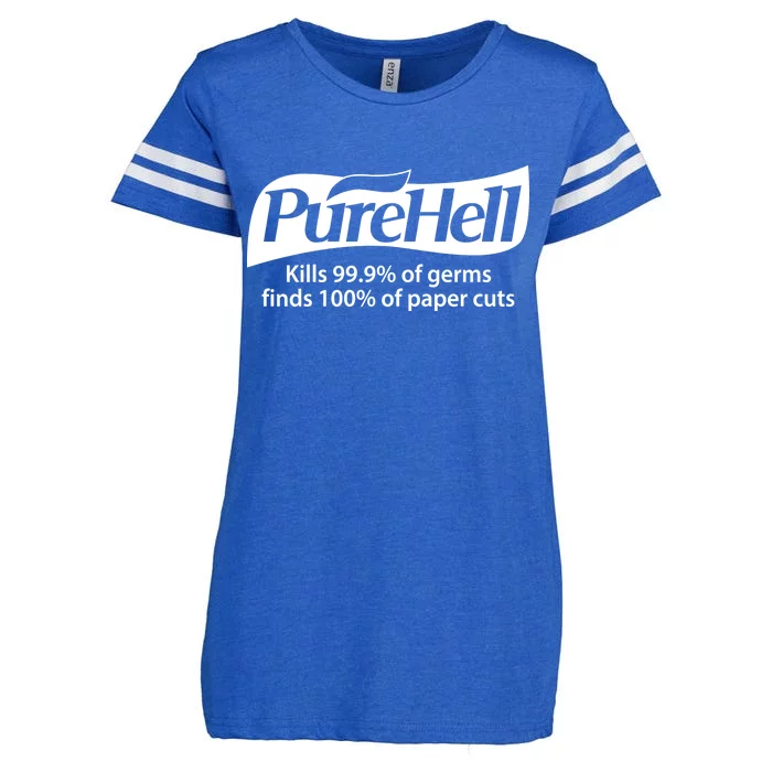 Purehell Kills 99% Of Germs Paper Cuts Pure Hell Enza Ladies Jersey Football T-Shirt