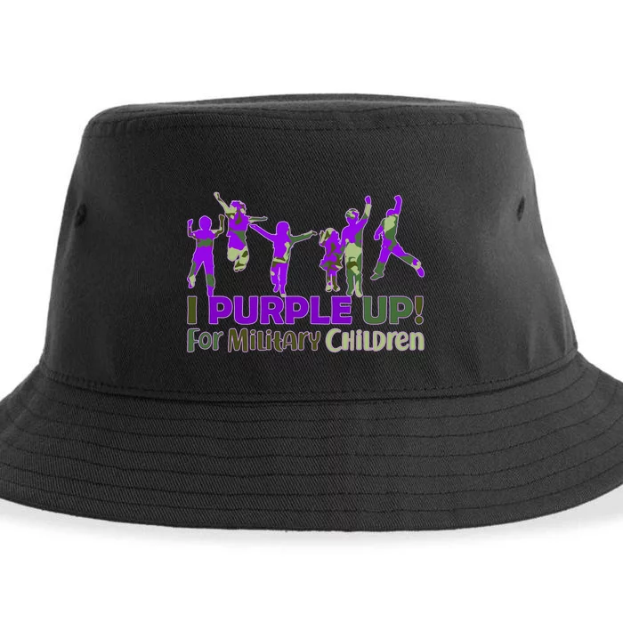 Purple Up For Military Children Camo Sustainable Bucket Hat