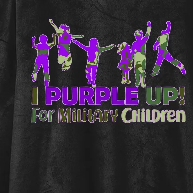 Purple Up For Military Children Camo Hooded Wearable Blanket