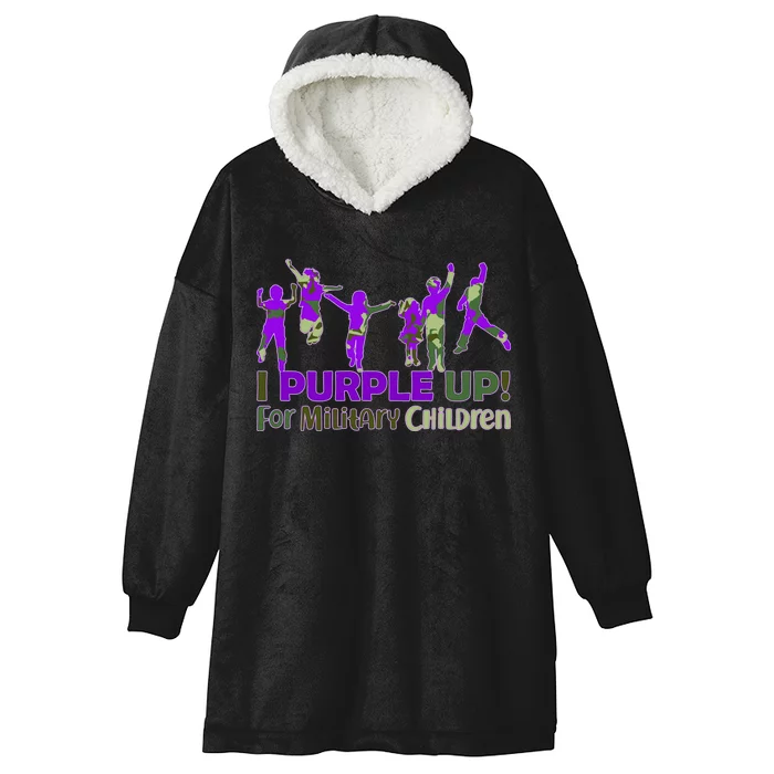 Purple Up For Military Children Camo Hooded Wearable Blanket