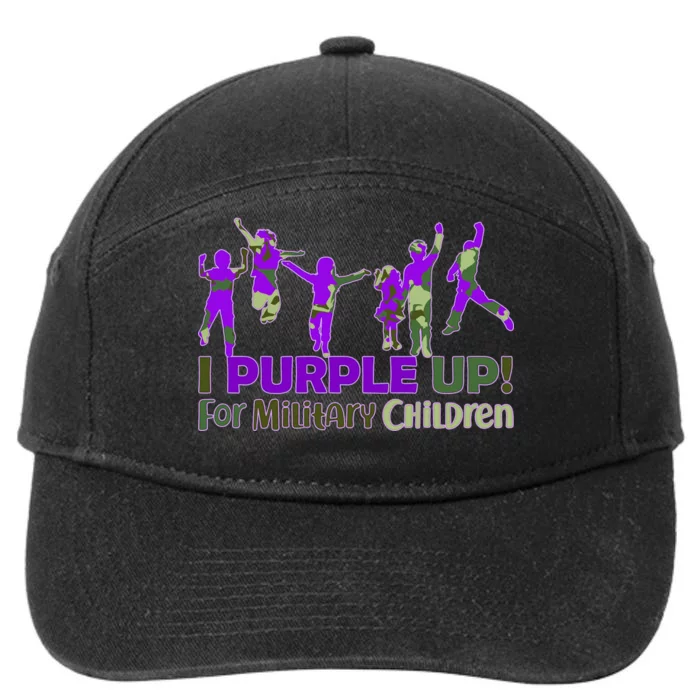 Purple Up For Military Children Camo 7-Panel Snapback Hat