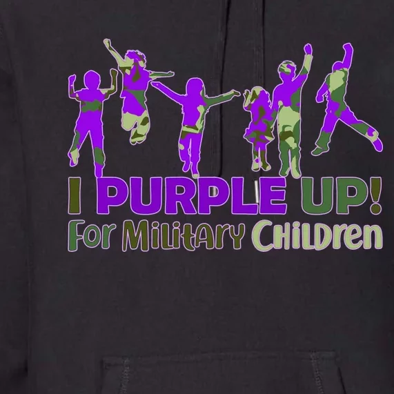 Purple Up For Military Children Camo Premium Hoodie