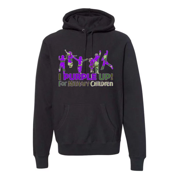 Purple Up For Military Children Camo Premium Hoodie