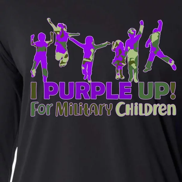 Purple Up For Military Children Camo Cooling Performance Long Sleeve Crew